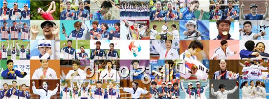 [포토]대한민국 U대회 사상 첫 종합 1위...`영광의 얼굴들`