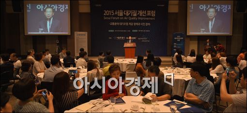 [포토]'서울대기질개선포럼' 축사하는 박원순 시장