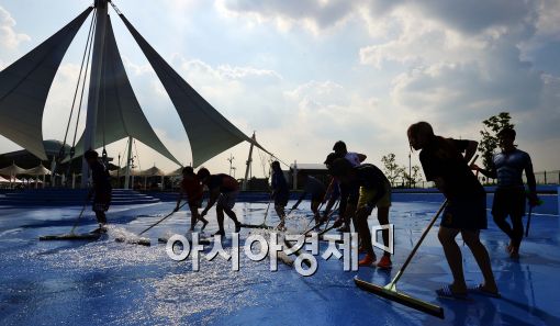 [포토]한강야외수영장 개장 앞두고