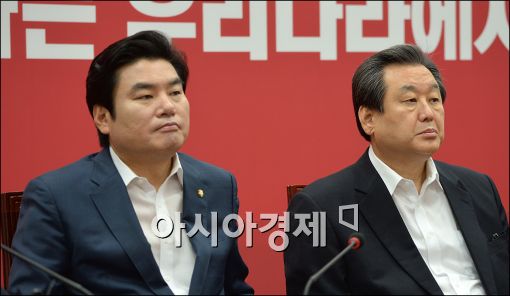 [포토]굳게 입다문 새누리당 지도부