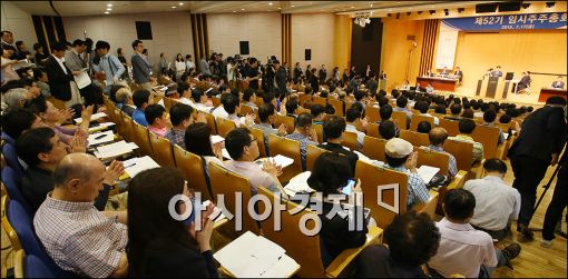[포토]'박수로 합병안 통과'