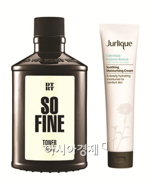 DTRT 토너 쏘 파인 (140ml, 2만5000원), 쥴리크 카렌듈라 레드니스 레스큐 수딩 모이스쳐라이징 크림 (40ml, 5만5000원)