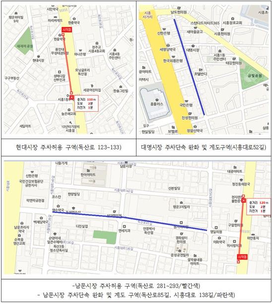 금천구, 남문시장·현대시장 입구 주차단속 완화