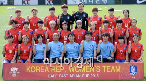 [포토]여자 축구대표팀, '동아시안컵 선전을 다짐하며!'