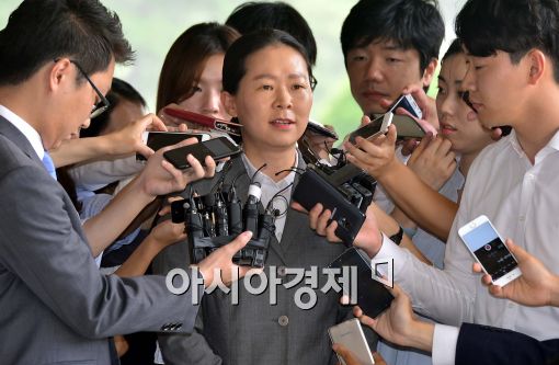 [포토]권은희 의원, 모해위증 혐의로 검찰소환