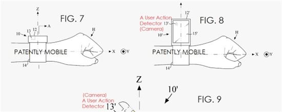 삼성, 움직이는 스마트시계 디스플레이 특허(사진:페이턴틀리 모바일)