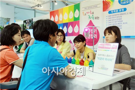 장흥 통합박람회, "색으로 마음 읽는다…컬러테라피" 인기몰이