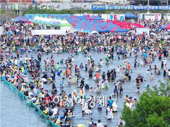 [포토]장흥 물축제 "구름인파" 몰려
