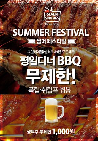 세븐스프링스, ‘썸머 BBQ 페스티벌’ 진행