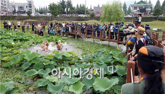 [포토]장흥 물축제의 뜨거운 순간을 담아라!