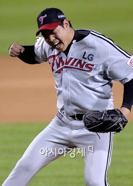 [포토]포효하는 류제국, '바로 이거야!'