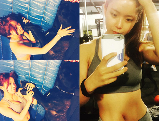 [포토] 레인보우 조현영, 운동 후 셀카…'볼륨만점 S라인'