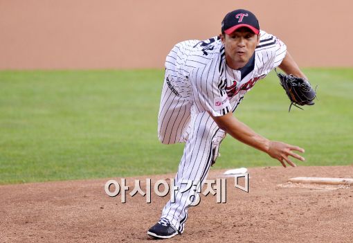 [포토]김광삼, '선발 마운드는 내게 맡겨!'