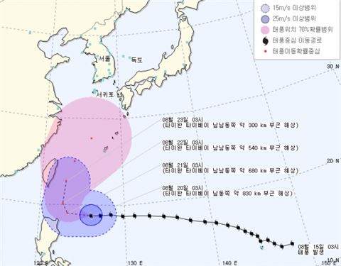 제 15호 태풍 '고니' 북상…한반도에 영향은?