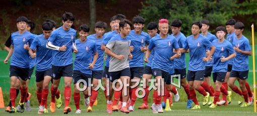 [포토]U-17 축구대표팀 첫 훈련