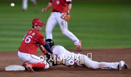 [포토]공 빠뜨리는 KIA 박찬호