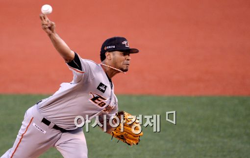 [포토]로저스, '남자는 직구!'