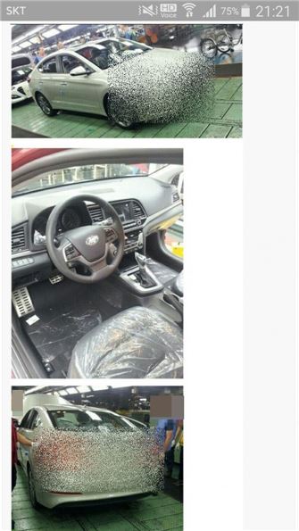 신형 아반떼로 추정되는 모델. 사진=온라인커뮤니티 캡처