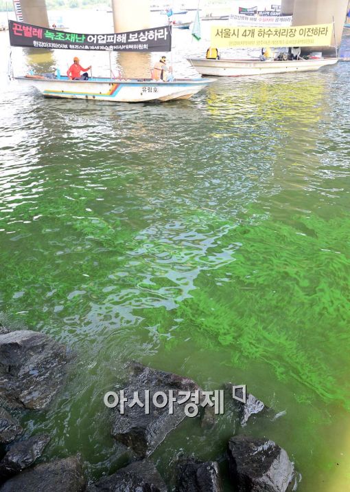 [포토]한강녹조 위 어민들의 외침 