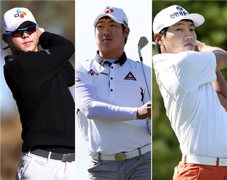 김시우와 이동환, 강성훈(왼쪽부터)이 웹닷컴투어 최종 상금랭킹 '톱 25'에 진입해 2015/2016시즌 PGA투어 카드를 획득했다.