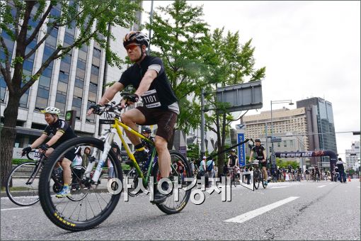 [포토]도심에서 열리는 듀애슬론 대회