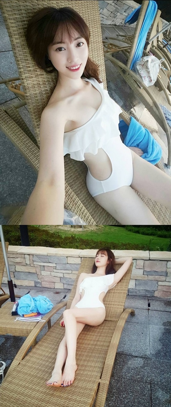 [포토] 양정원, 허리라인 다 드러낸 '아찔 수영복'