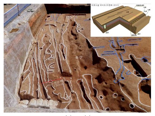 부여 구드래서 백제 사찰 건물지·시가지 도로 확인