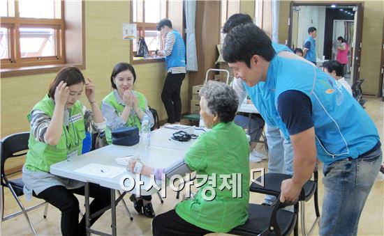 K-water 함평수도관리단(단장 김진영)은 함평군의 적극적인 협조로 20일 함평군 노인복지관에서 '2015년 사랑나눔 의료봉사활동'를 실시했다.
