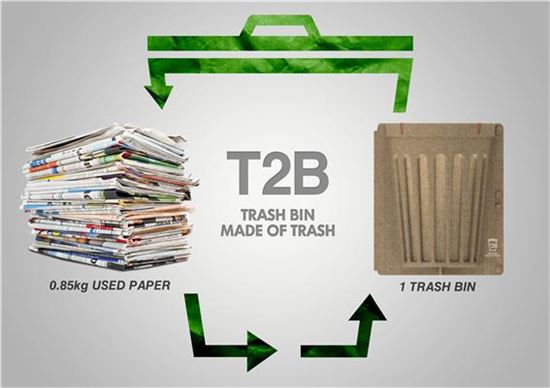 쓰레기로 쓰레기통 만든 남자! 국제디자인상 휩쓸다