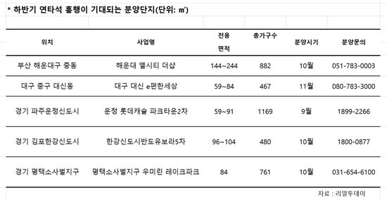 올해의 분양 키워드는 '연타석 홈런' 