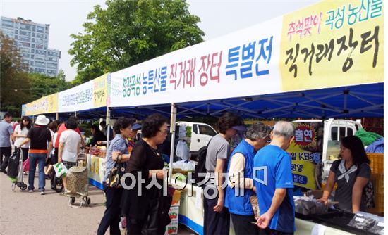 곡성군,농산물 직거래장터 운영 1억500여만 원 판매