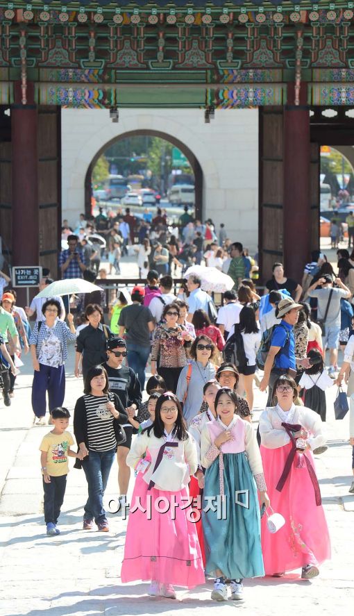 [포토]연휴 마지막 날 '나들이 행렬' 