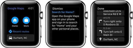 애플워치에서도 '구글 지도' 이용한다
