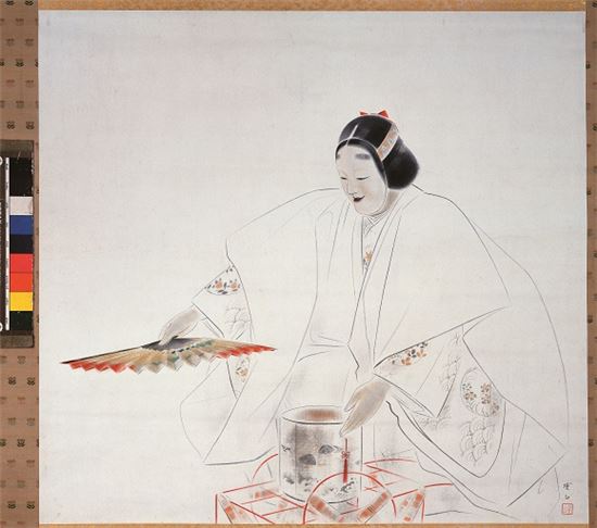마쓰카제, 미야케 고하쿠(1894~1957), 20세기 전반, 비단에 담채


