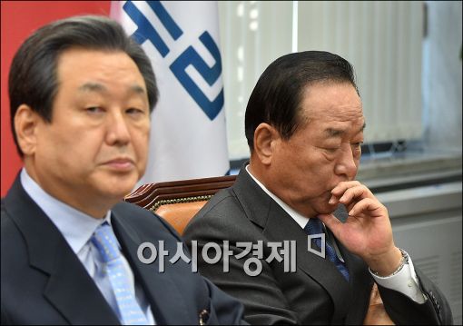 김무성 새누리당 대표(왼쪽) 서청원 최고위원
