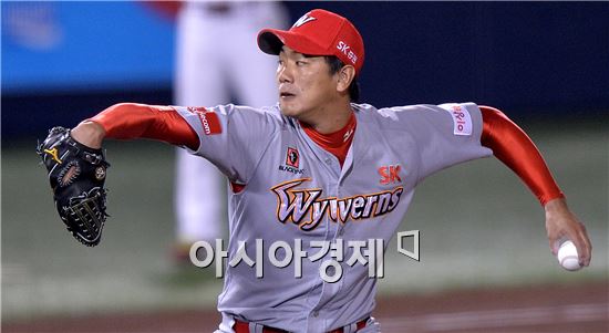 [포토]김광현, '에이스의 진가를 보여주마'