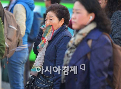 [포토]때 이른 가을 추위 