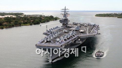 '2015 대한민국 해군 관함식'에 미국 해군의 핵추진 항공모함 로널드 레이건호가 참가한다. 