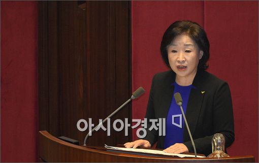 [포토]비교섭단체 연설하는 심상정 대표