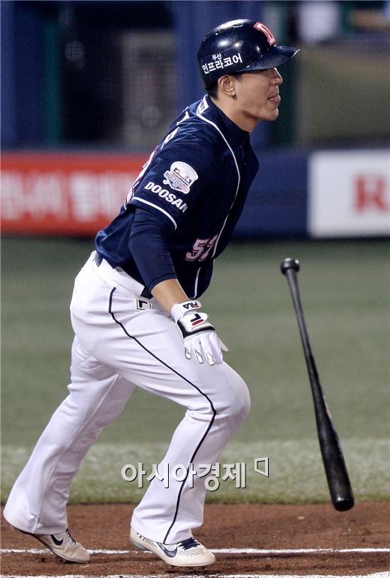 [포토]김재호, '적시타 코스야'