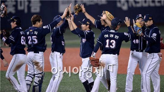 [포토]프로야구 두산 플레이오프 진출