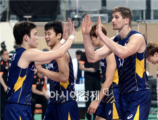 [포토]한국전력 얀 스토크, '3-0 완승이야'