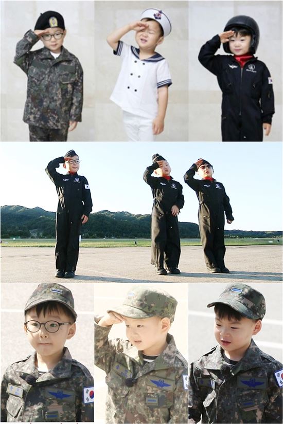 송일국의 세 아들 대한(왼쪽) 민국(가운데) 만세(오른쪽) / 사진제공= KBS2 '해피선데이-슈퍼맨이 돌아왔다'