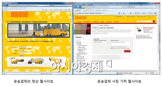 해외직구족 노린 해외운송업체 피싱 사이트 등장