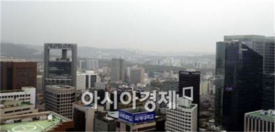 [포토]미세먼지로 뿌연 서울 도심