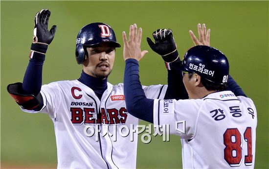 [포토]오재원, '오늘은 내가 해결사'