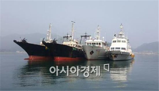 흑산도해역서 불법 쌍끌이저인망 덜미