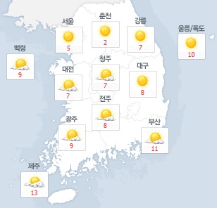 오늘날씨. 사진=기상청 홈페이지 캡처