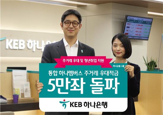 KEB하나銀, '하나멤버스 주거래 우대적금' 5만좌 돌파 