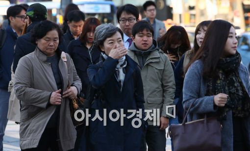 [포토]'추위 속 출근길'